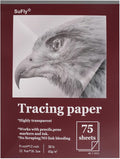 Tracing Paper for Drawing, 9 X 12'' Tracing Paper Pad, 75 Sheets Transparent by SuFlyDirect