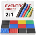 Eventronic 600PCS Heat Shrink Tubing 2:1, Electrical Wire Cable Wrap Assortment by EVENTRONIC