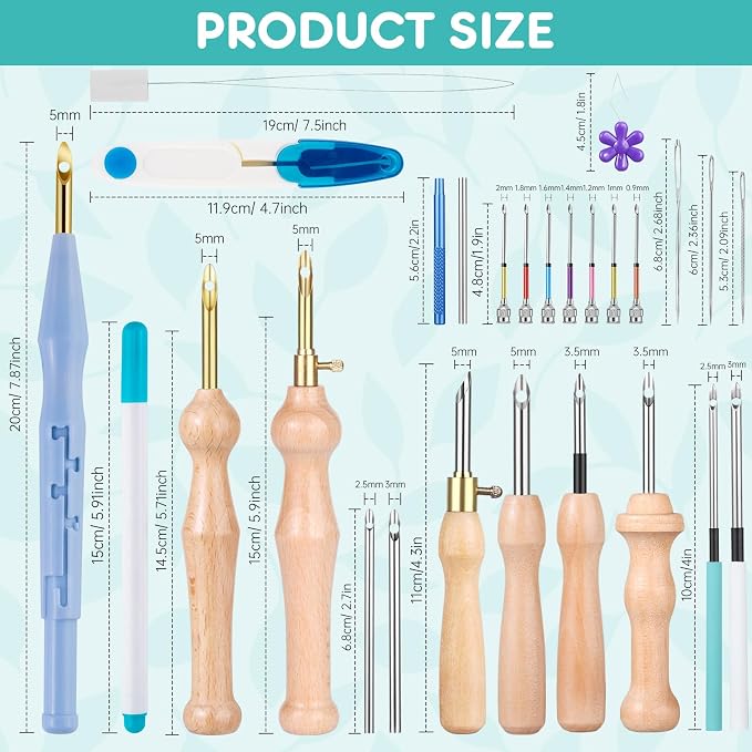 37Pcs Punch Needle Kit, Punch Needle Tools Set - Image 3