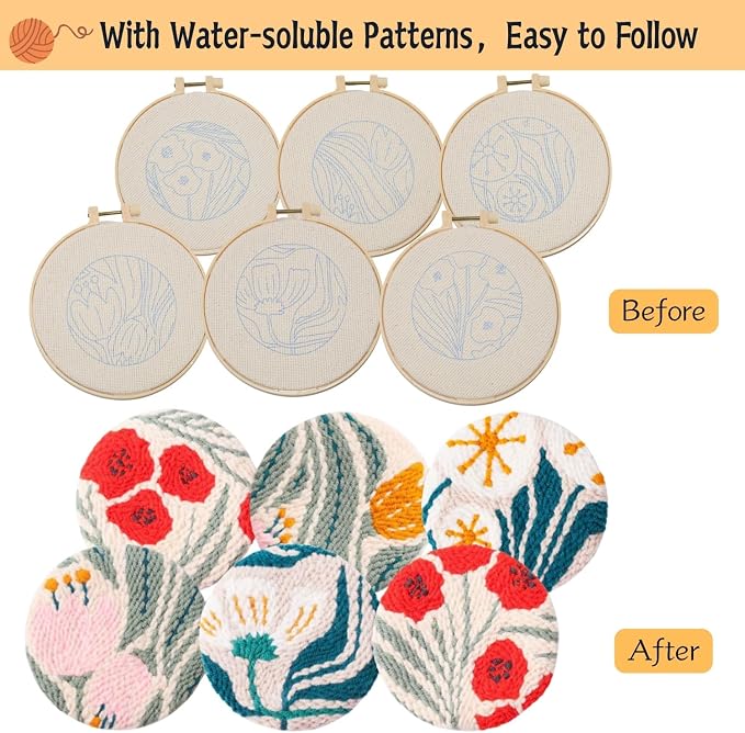 Mooncci Punch Needle Coaster Kit, Great Festival Gift and Decoration Ideas - Image 7