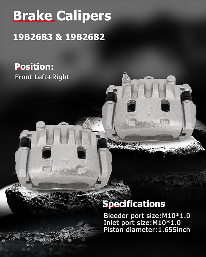 cciyu 19B2683 19B2682 Front Left & Right Brake Calipers With Bracket For Saab For 9-2X 2005-2006,For Subaru For Impreza 2002-2016,For Subaru For Legacy 2003-2004