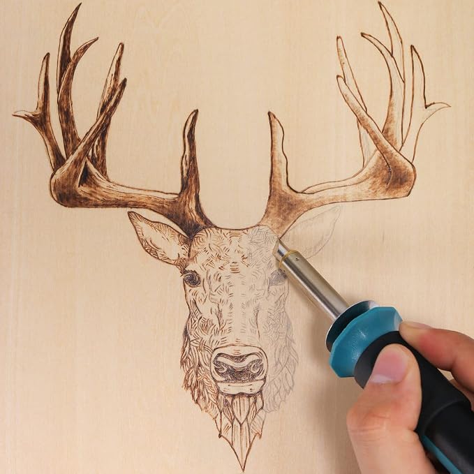 YIHUA 930-IV Pyrography Wood Burning Pen Kit Adjustable Temperature, Power - Image 7