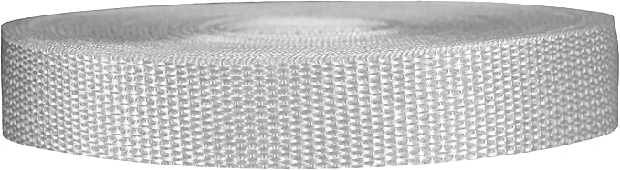 Lightweight Polypropylene Webbing - Poly Strapping for Outdoor DIY Gear Repair, Pet Collars, Crafts – 3/4 Inch by 10, 25, or 50 Yards, Over 20 Colors