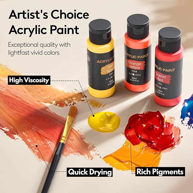 TMOL Acrylic Paint Set, 24 Colors - Image 3