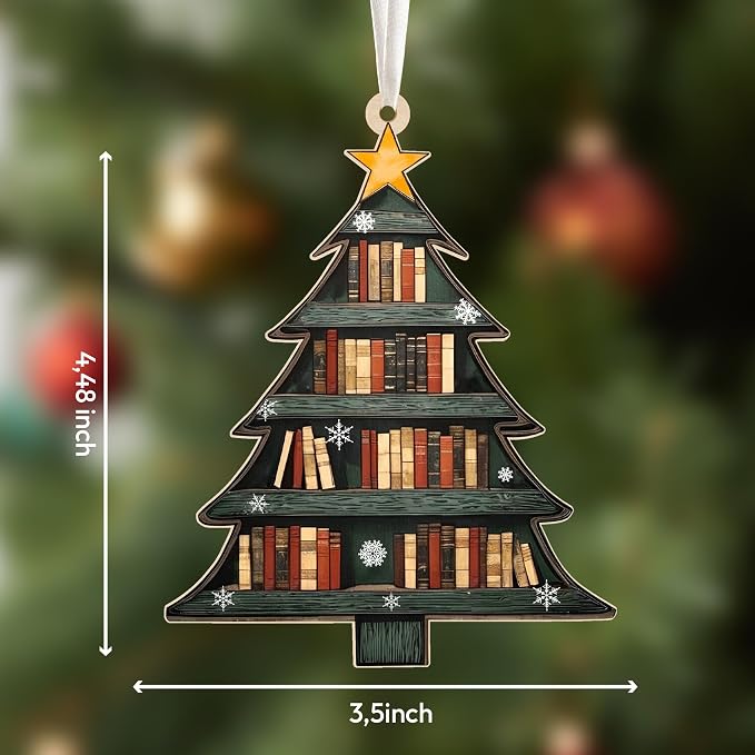 Sensemory Book Christmas Ornament 2025 Faux Stained Glass, Tree Decor Ornaments - Image 4