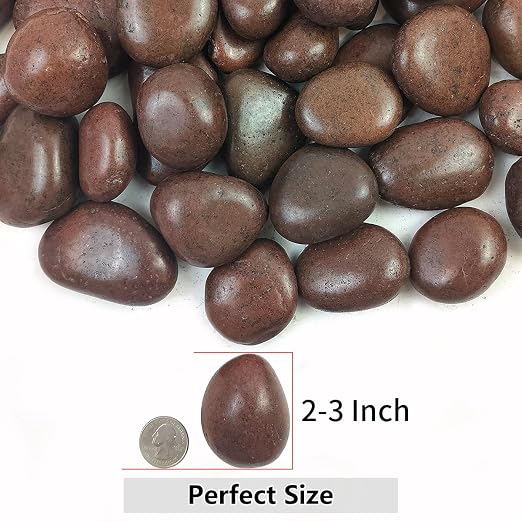 YISZM Rocks for Plant 5lbs, High Polished Decorative Stones Vase Filler Fish - Image 2
