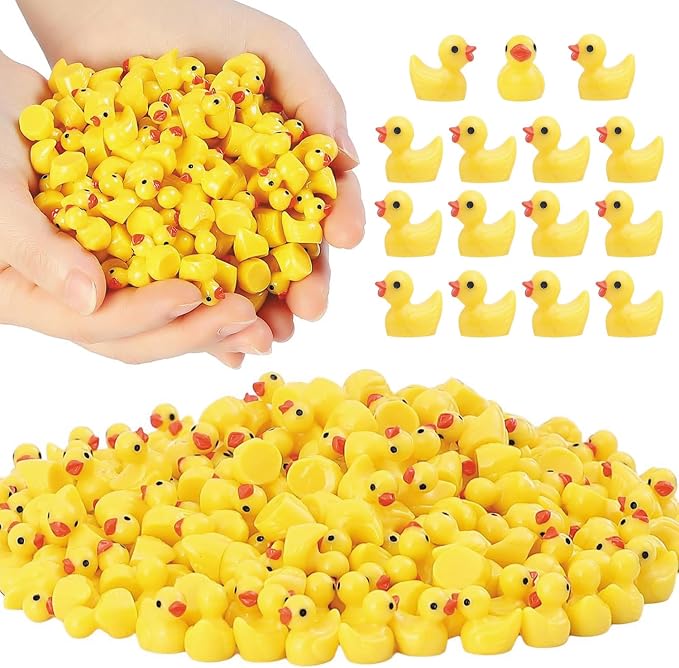 YsesoAi 100Pcs Mini Resin Ducks, Tiny Ducks Figurines Bulk by YsesoAi