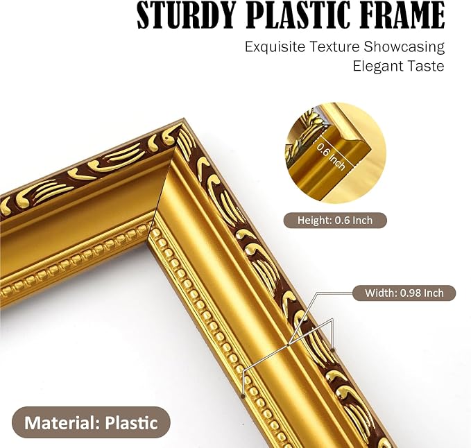 6×8 Picture Frame Gold - Image 3