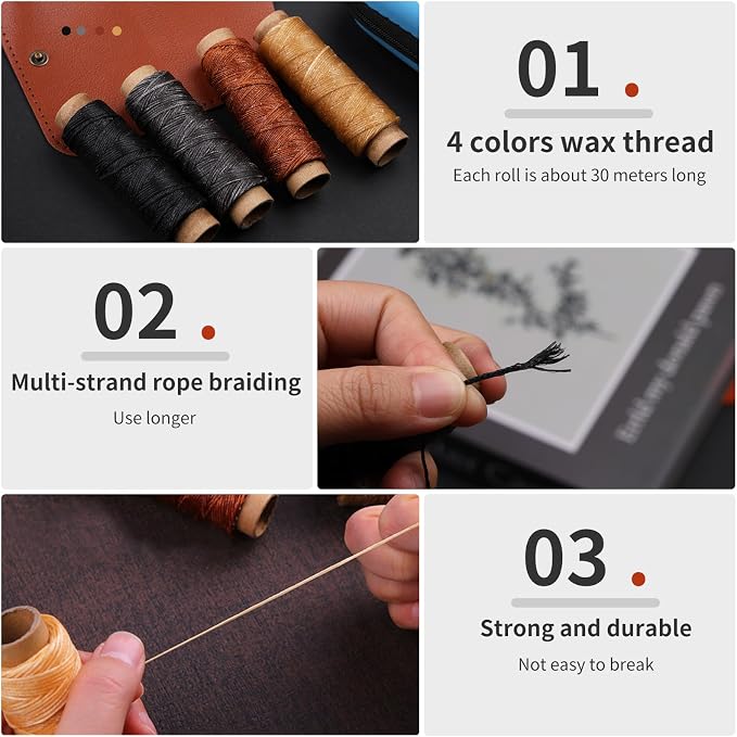 MORFEN Leather Sewing Kit, Leather Stitching Kit - Image 4