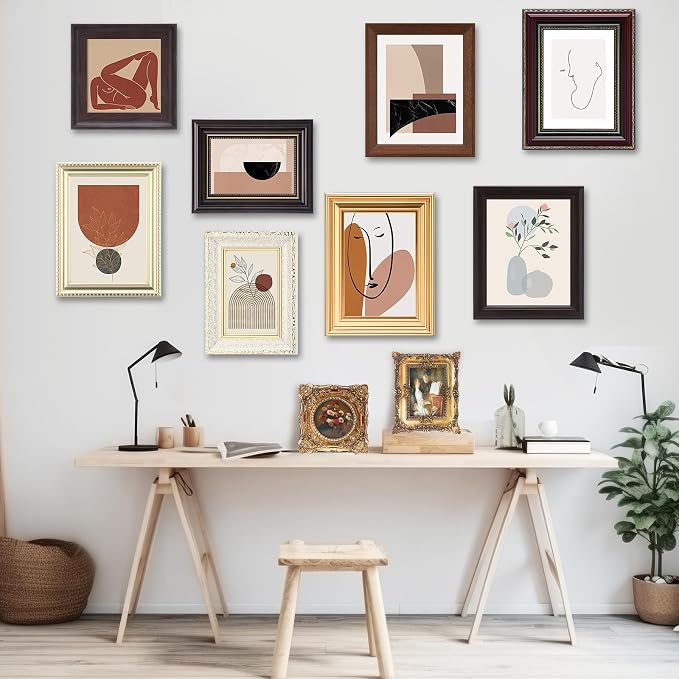 Qunclay 10 Pack Vintage Picture Frames - Image 6