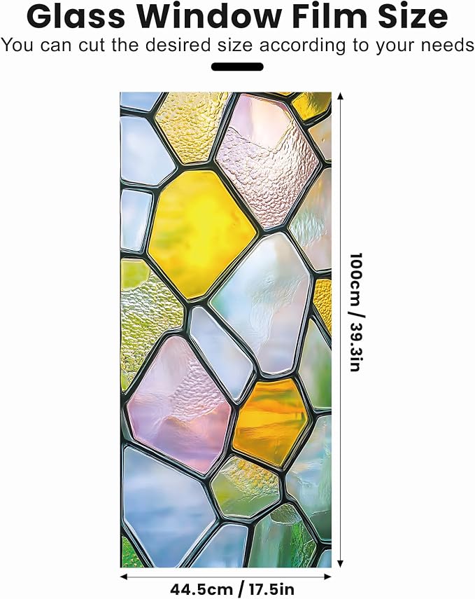 Stained Glass Window Privacy Film Static Cling - Image 2