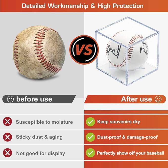 8 Pack Baseball Display Cases - Image 3