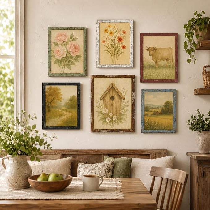 puthiac 11x14 Rustic Farmhouse Picture Frame, Swamp Black, 1 Pack | Distressed - Image 7