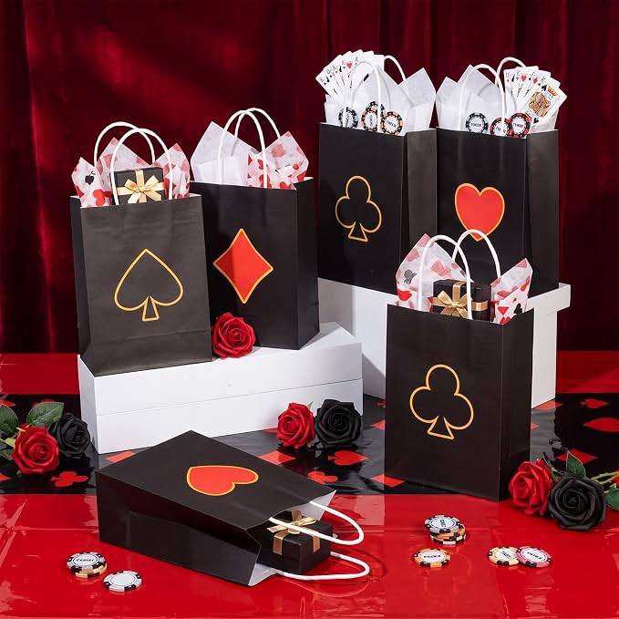 Gaillty 24 Pcs Casino Party Favor Gift Bags - Image 7