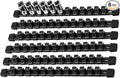 AMM 6-Piece Socket Organizer, 1/2 inch Drive ABS Tools Socket Holder,Heavy Duty Socket Racks, Premium Quality Socket Clip Rail Holder,The best tool trays in the garage