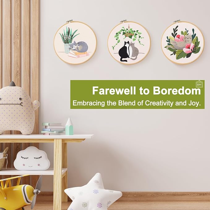 Santune 3 Pack Embroidery Kit for Beginners - Image 2
