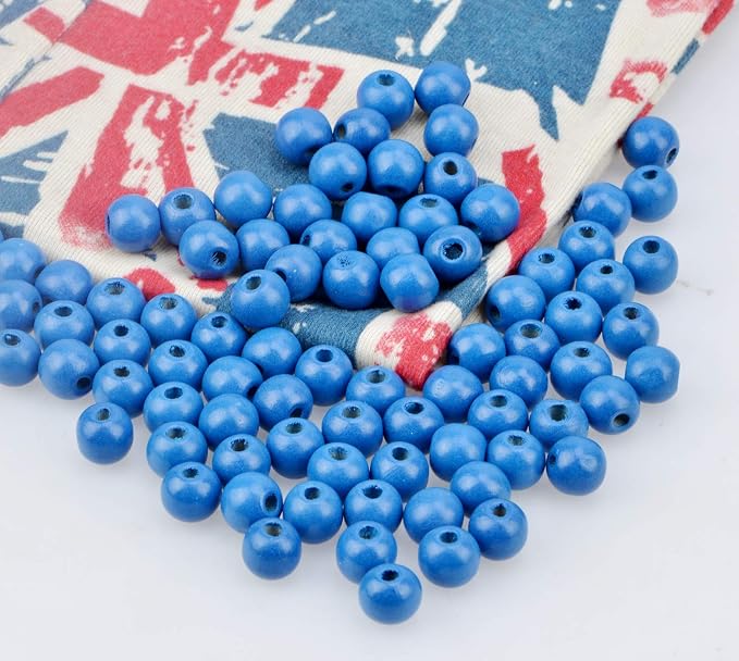 AD Beads Wood Spacer Loose Wooden Craft Beads Big Hole Beads Assorted - Image 5