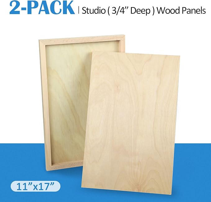 Falling in Art 2 Pack 11x17 Unfinished Birch Wood Panels Kit - Image 7