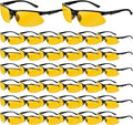 Kathfly 36 Pcs Safety Glasses Work Scratch Resistant Glasses Protective Safety Goggles Eyewear with Lens(Amber)