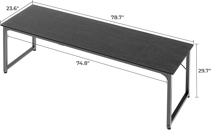 Huuger Computer Desk, 80 Inch Office Desk, Gaming Desk - Image 3