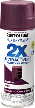 Rust-Oleum Painter's Touch 2X Ultra Cover Spray Paint, Satin Aubergine | Indoor by Rust-Oleum
