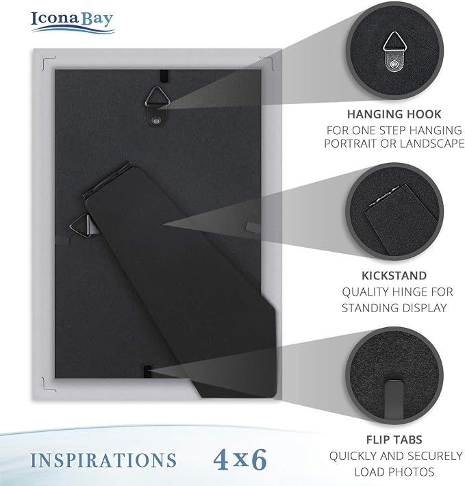Icona Bay 5x7 Picture Frames, 6 Pack, Contemporary, Inspirations | These Icona - Image 6
