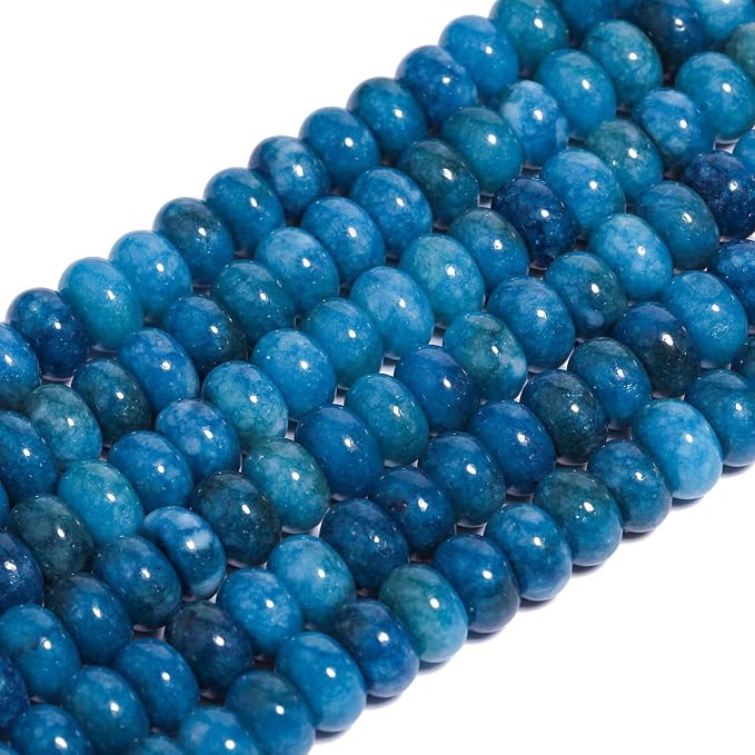 Songxi 5x8mm Natural Apatite Stone Rondelle Beads, Gemstone - Image 3