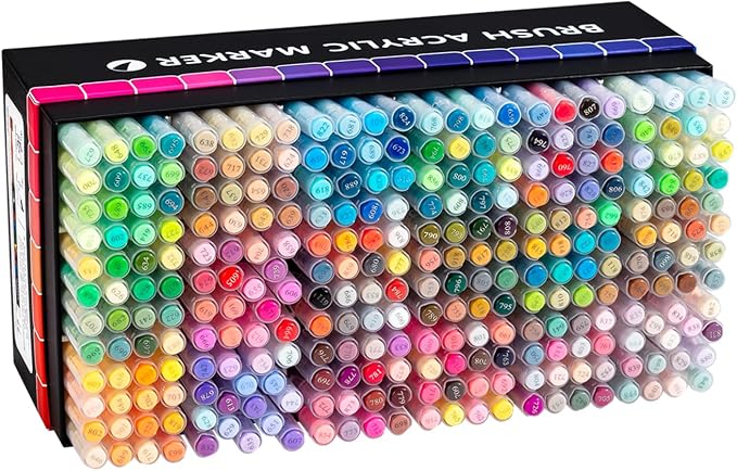288 Colors Acrylic Paint Markers Set, Soft Flexible Brush Markers - Image 4