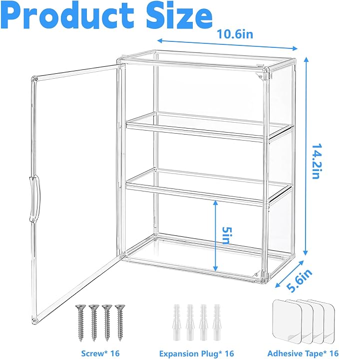 Montex Modern 3-Tier Clear Acrylic Display Case - Image 3