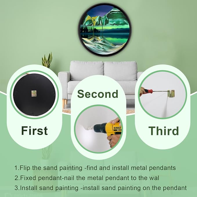 Mtadmai Moving Sand Art, 3D Sand Art Pictures Deep Sea Sandscape Living Room - Image 4