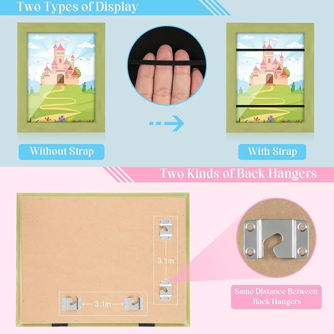 Kids Art Frames, 8.5x11 Front Opening Kids Artwork Frames Changeable, Soft - Image 2