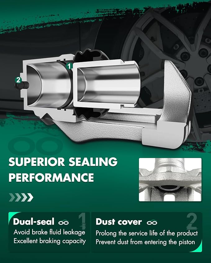 SCITOO 19B2994A 19B2995A Rear Left & Right Disc Brake Calipers Assembly w/Bracket For Nissan For Pathfinder 2005-2012