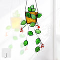 Plant Stained Glass, Stained Glass Window Hanging, Real Handmade Suncatcher by Royxen