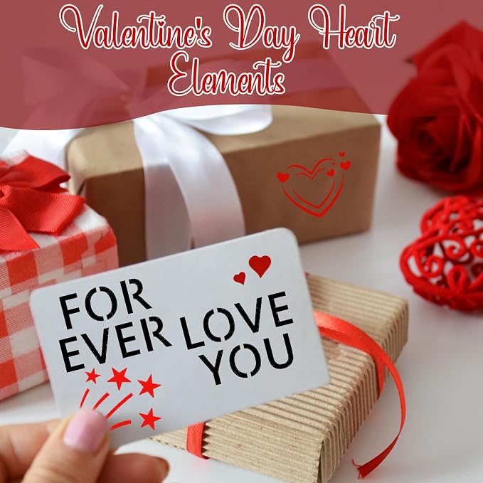 Fainne 100 Pcs 2 Inch Heart Stencils Small Stencils - Image 7