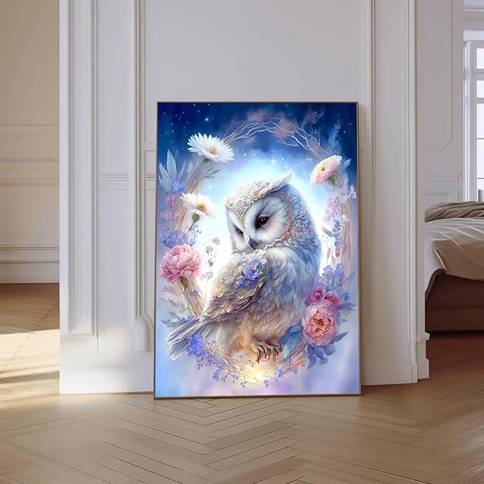 VeGuude Diamond Art Kits for Adults, Full Drill Owl Diamond Painting Kits for - Image 6