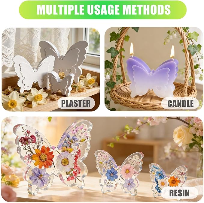 Butterfly Resin Molds, Butterfly Candle Molds Silicone, Flexible Effortless - Image 5