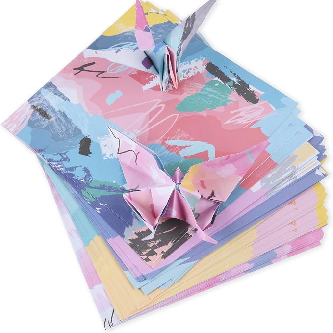 Origami Paper Kit 100 Sheets 6 Inch Square Double Sided Color 20 Vivid Colors - Image 5