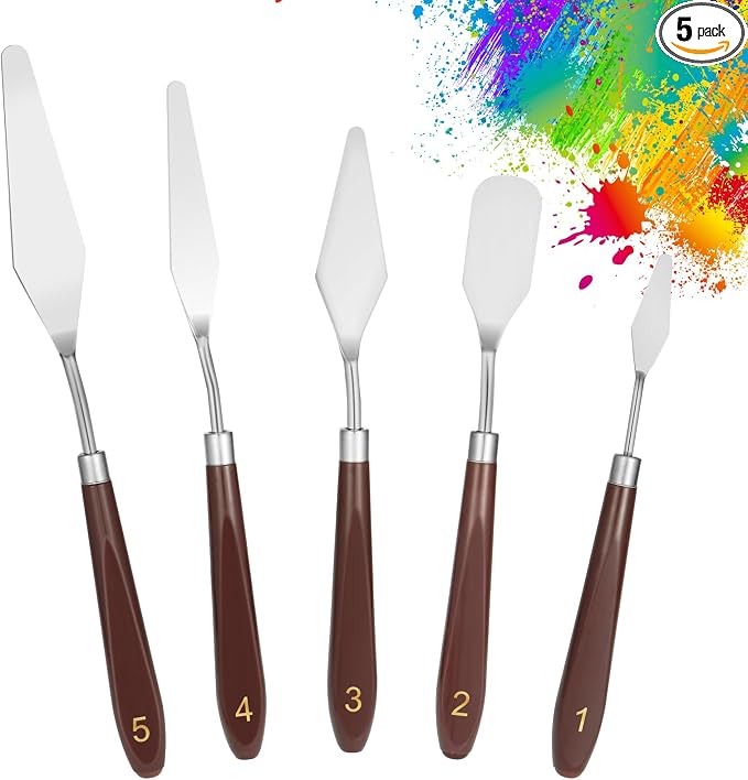 5pcs Palette Knife, Stainless Steel Spatula Palette Knife set, Pallet Knife by Unknown