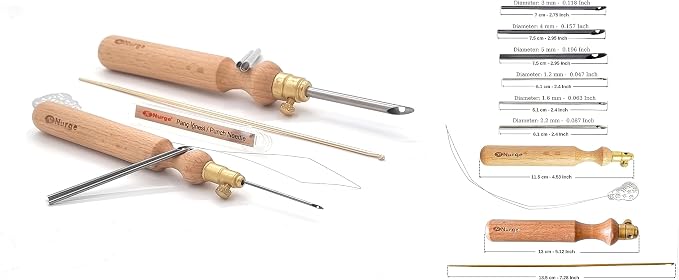 Nurge Premium Quality Punch Needle Kit, 3mm-4mm-5mm, 1.2 mm - Image 2