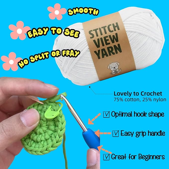 BUNUKY Crochet Kit for Beginners, Amigurumi Puppy Crochet Starter Kit - Image 3