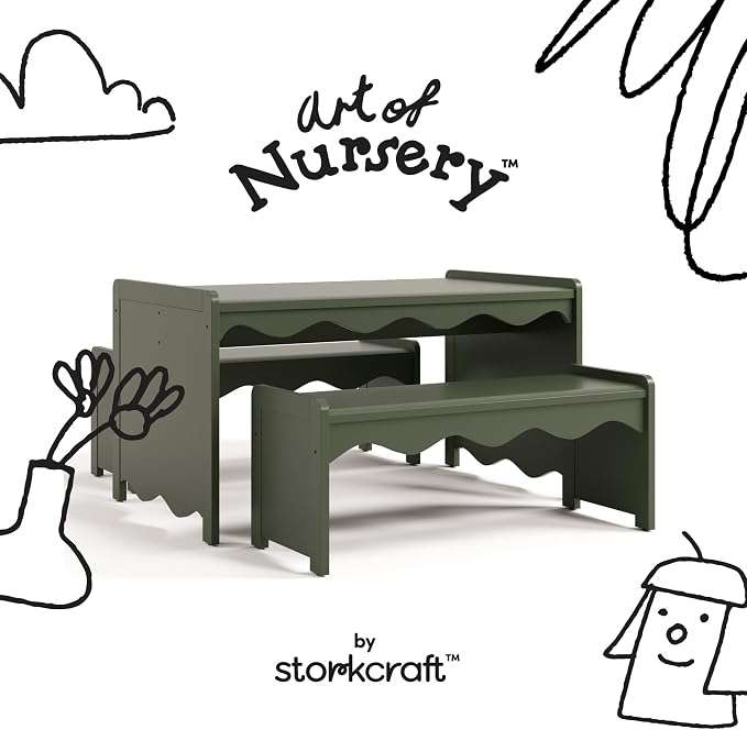 Storkcraft Casablanca Montessori Indoor Kids Table & Bench Set – Premium Kids - Image 6