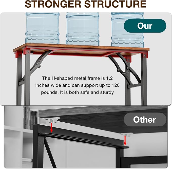 TEMI Small Computer Desk Folding Table - Image 8