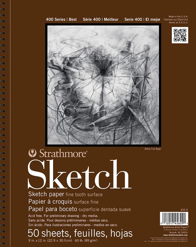 Strathmore 400 Series Sketch Pad, 11x14 inch, 50 Sheets by StrathmorePaper