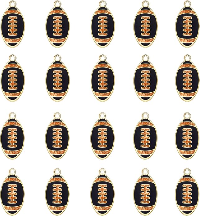 20PCS Sports Charms Enamel Basketball Baseball Pendant Charms - Image 6