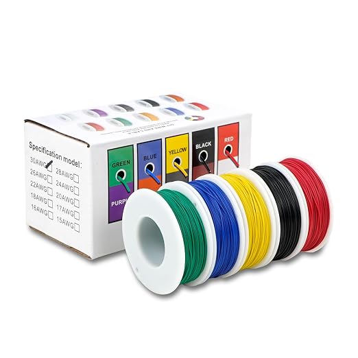 Treedix 5pcs 164ft Copper Hookup Wire Kit Wrapping 30AWG Cable Jumper Wire - Image 5