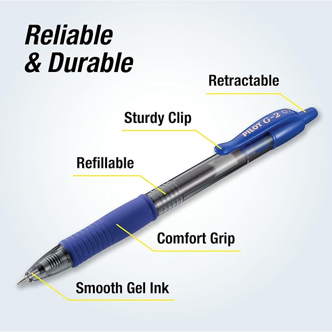 Pilot G2 Premium Gel Roller Pens, 0.7 mm, Fine Point, Journaling and Office - Image 3