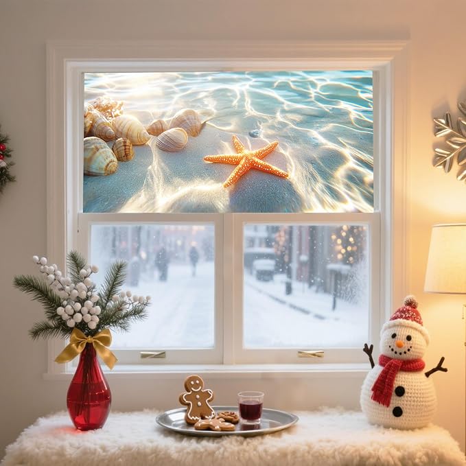 IVN Privacy Window Film 39.3x17.7 Inch Static Cling Decorative Window Film - Image 2