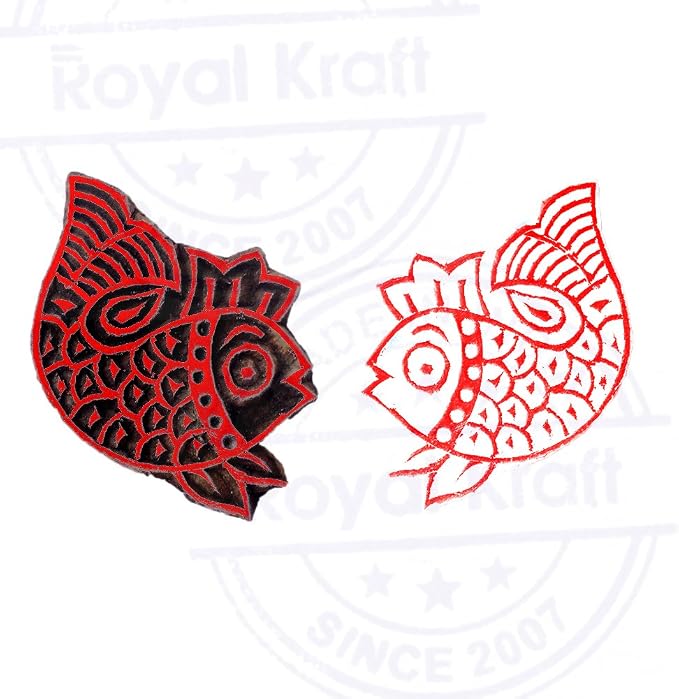 Royal Kraft Wooden Stamps DIY Fabric, Henna Printing Blocks THDtag016 - Image 4