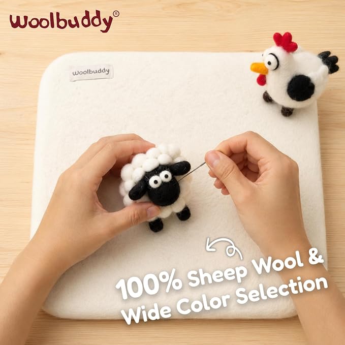 Woolbuddy Wool Felting Pad 10 x 10 x 1.5 Inch, Durable Needle Felting Mat - Image 2