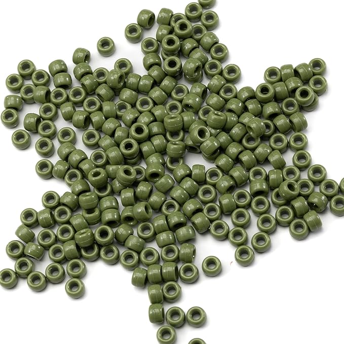 Gxueshan 1000 Pcs Acrylic Pony Beads 6x9mm Bulk by Gxueshan